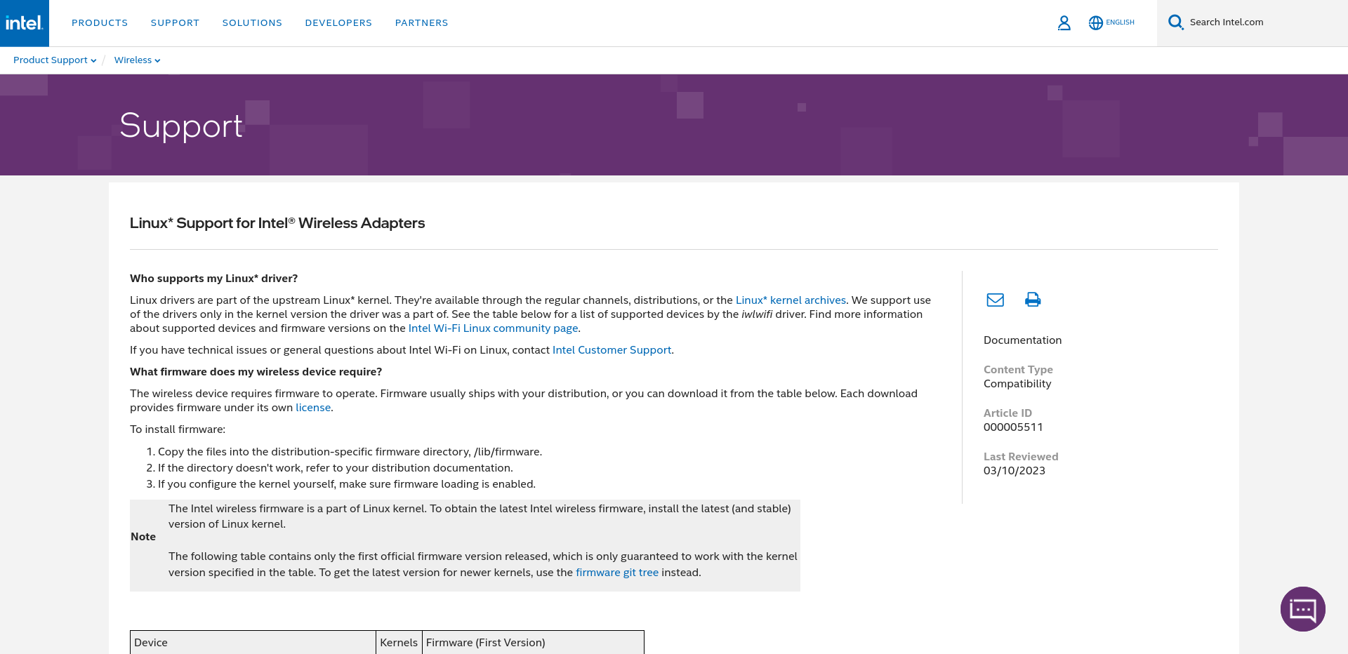 Screenshot of webpage